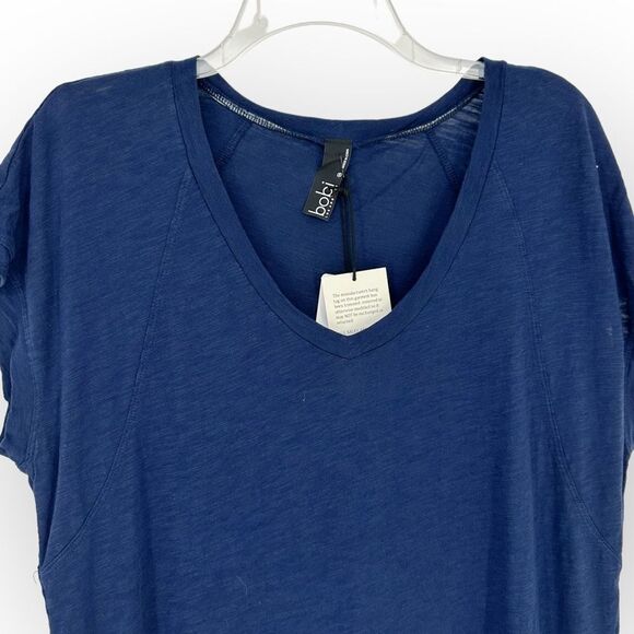bobi NWT raglan t-shirt dress women's size M - navy- slub tee cotton - Picture 2 of 9
